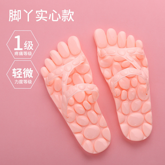 Home cool slippers women's summer indoor anti-skid men's home Leaky Bathroom Bath home massage slippers lovers