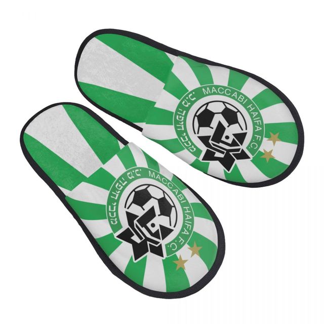 Maccabi Haifa Fc Women and Men Fluffy Slipper Soft Plush Warm Home Shoes Anti-slip Cozy Plush