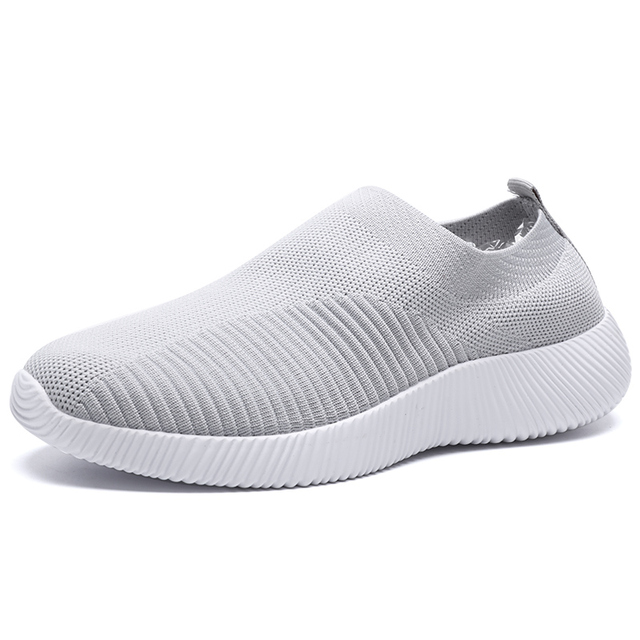 Rimocy Breathable Air Mesh Knitted Sneakers Women 2022 Spring Summer Plus Size Ladies Flats Comfortable Soft Casual Shoes Woman