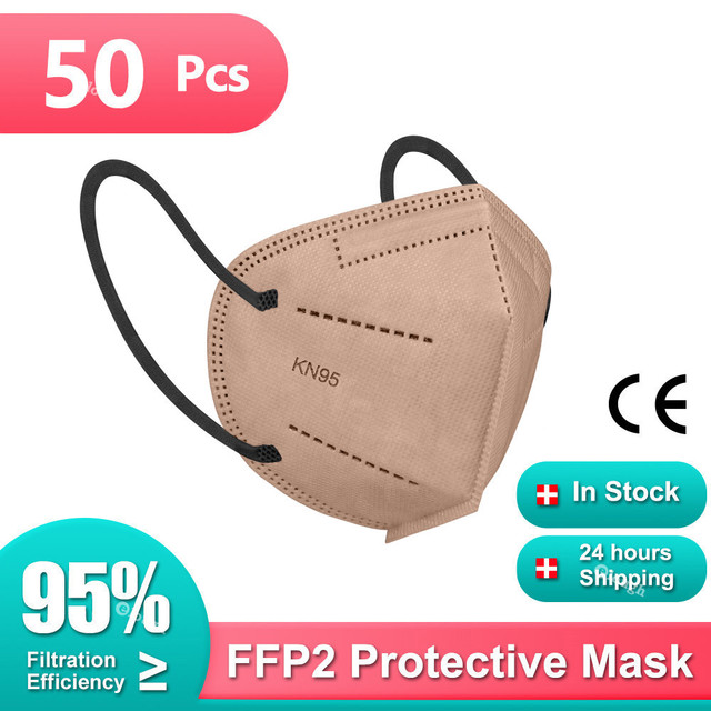 Morandi ffp2fan Adult KN95 Mascarillas FPP2 Face Mask 5 Layers Face Mask Ventilated FFP2 Respirator Mouth Mask KN95 Color