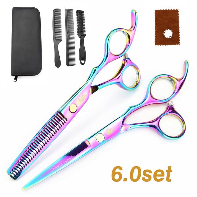 New Professional Hairdressing Scissors, Hair Cutting Barber Set High Quality Scissors Salon 6.0 inch Multi Color Options