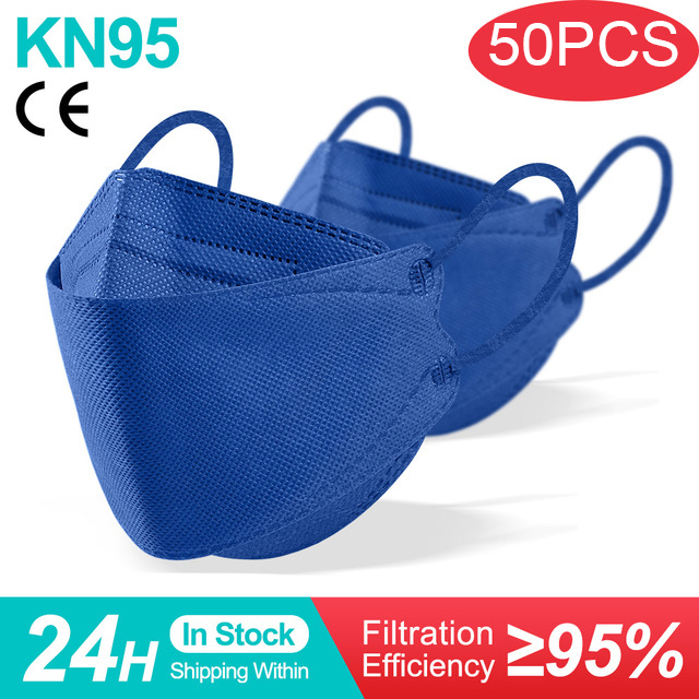 Kn95 Mask Lovely Disposable Girl Mask 4 Layer Dust Mask Filter Fish Shape FFP2 Children Mask Disposable Black Face Mask