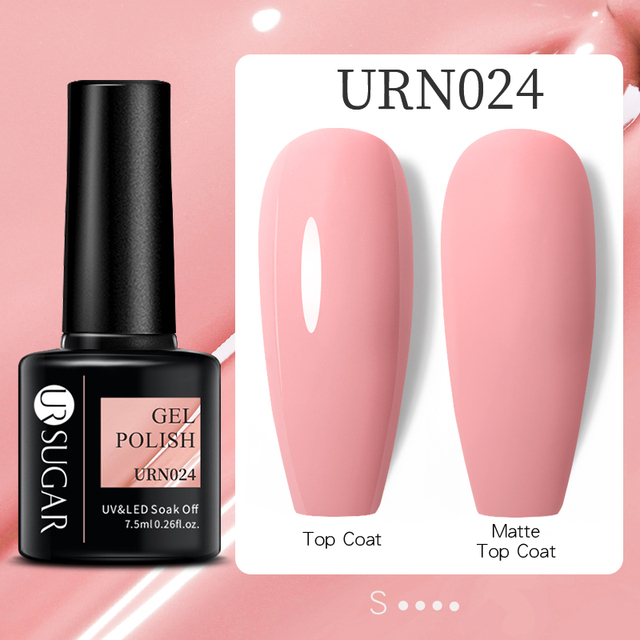 UR SUGAR 7.5ml Nude Pink Gel Nail Polish Soak Off UV LED Semi Permanent Gel Varnish All For Nails Art Design Manicure