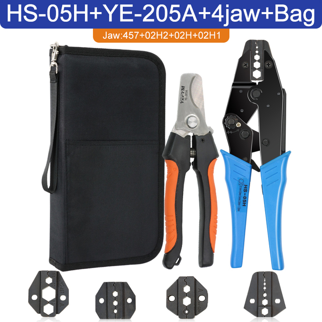 HS-05H Coaxial Cable Crimping Pliers Kit for SMA/BNC RG58, 59, 62, 174,8, 11, 188, 233 and Crimper Cutter Stripper Tools