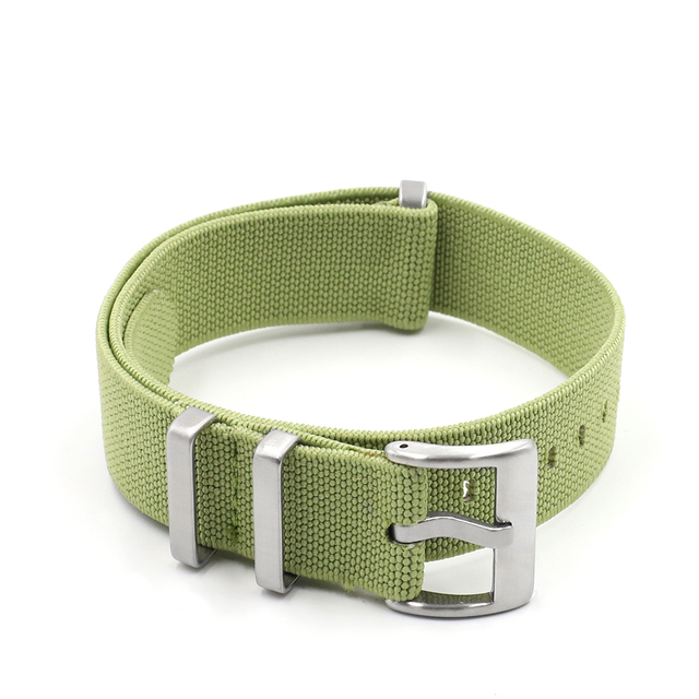 Premium NATO Strap 18mm 20mm 22mm Green/Yellow Adjustable Nylon Replacement Bracelet Watch Strap For NATO Strap Watch Band