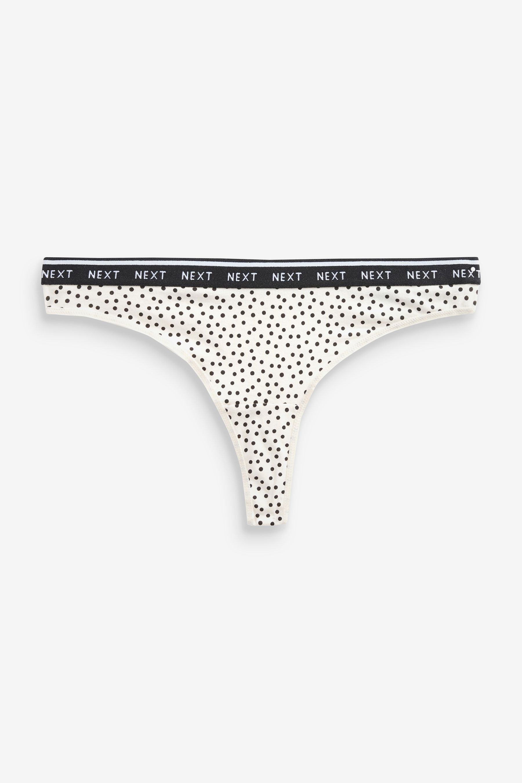 Cotton Rich Logo Knickers 4 Pack Thong