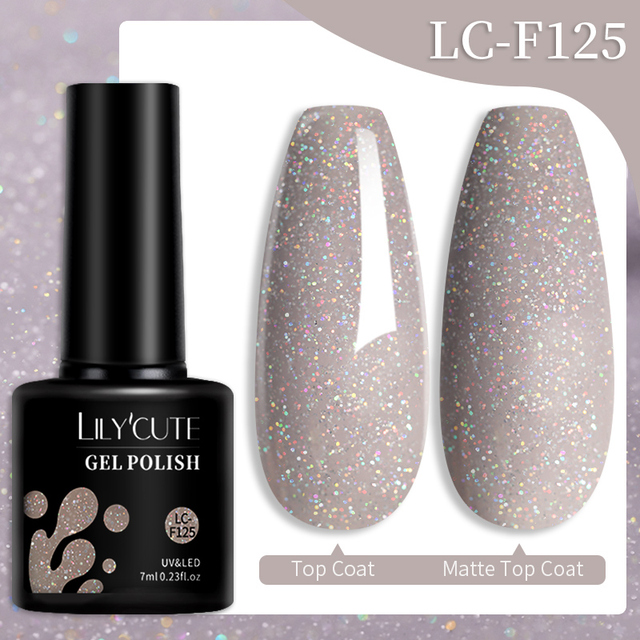 LILYCUTE Thread Shell Nail Gel Polish 7ml Pearl Shell Semi Permanent UV Gel Base Top Coat Popular in Autumn and Winter