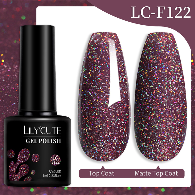 LILYCUTE Thread Shell Nail Gel Polish 7ml Pearl Shell Semi Permanent UV Gel Base Top Coat Popular in Autumn and Winter