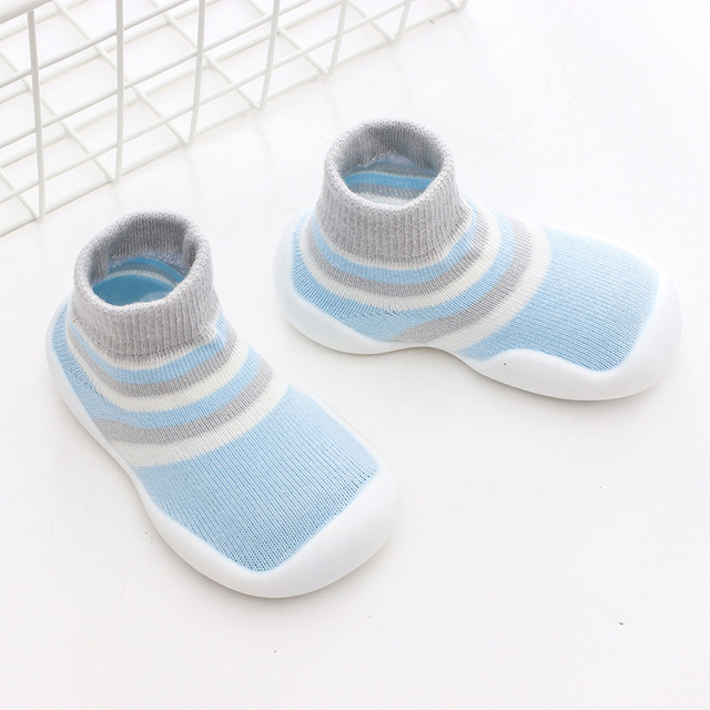 Unisex Baby Shoes First Shoes Baby Walkers Toddler First Walker Baby Girl Kids Soft Rubber Sole Baby Shoes Knit Socks Anti-slip