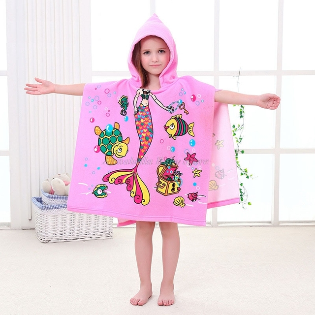 Cartoon Baby Toddler Hooded Cloak Infant Bathrobe Baby Bath Towel Robe Cotton Boy Girl Beach Robe Dinosaur Cape Newborn Wrap Blanket