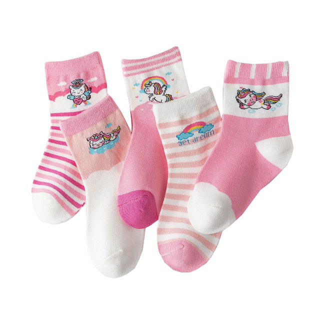 5pairs/lot Cute Cartoon Baby Girls Socks Winter Thicken Soft Kawaii Infant Toddler Socks Cotton Baby Boy Sports Socks for 1-12Y