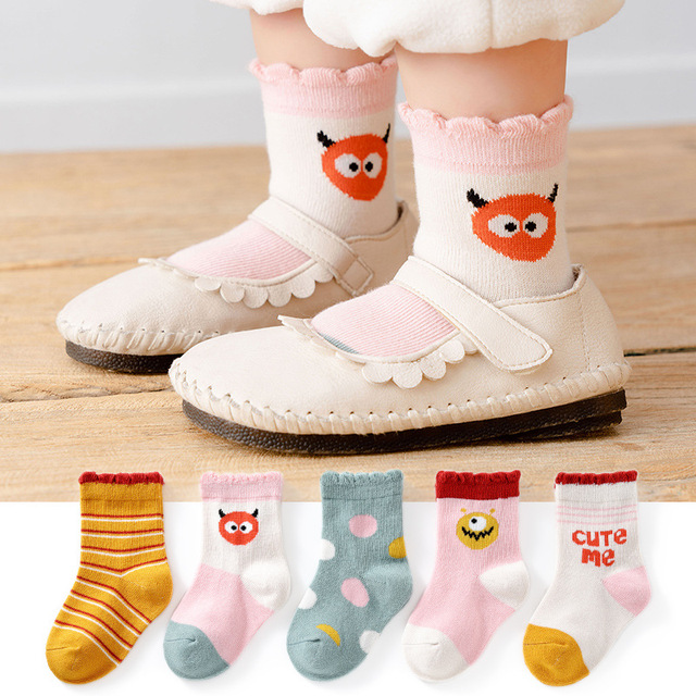 5pairs/lot Cute Baby Girls Socks Summer Cotton Children Socks Infant Toddler Baby Toddler Socks Kids Cotton Socks Calcetines Bebe