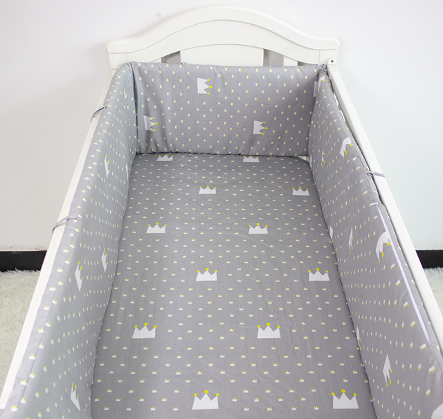 Baby Crib Bumper Set Newborn Polka Dot Cotton Printed Cot Bumpers In Infant Crib Protector For Baby Boy Girl Boy 200*30cm