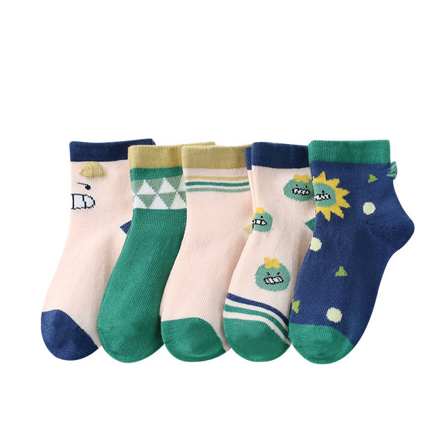 5 Pairs Cute Cartoon Kids Socks Autumn Winter Warm Baby Boys Girls Socks Soft Cotton Toddler Baby Children Socks 1-12 Years