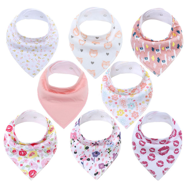 8pcs Civarua Kids Baby Bibs Newborn Baby Bandana Drool Bibs Super Soft Bandana Bibs for Boys and Girls 100% Organic Cotton Bibs