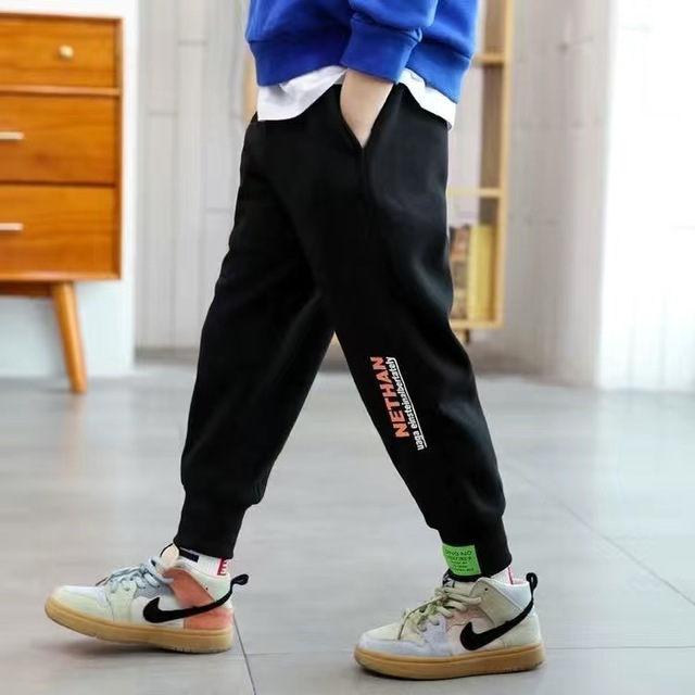 New Retail Selling Cotton Pants Kids Boys Solid Casual Joggers Jogging Enfant Garcon Leisure Children Long Pants 2-13 Y