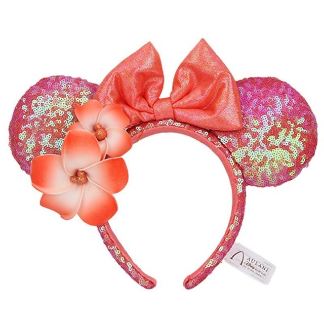 Cartoon Minnie Mermaid Princess Big Ears Headband Sequin Bows Ears Costume Headband Cosplay Plush Adult/Kids Headband Gift