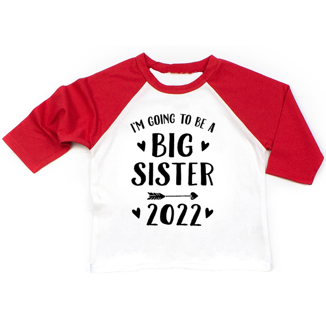 I'm Going To Be A Big Brother/Sister 2022 Kids Boys Girls Long Sleeve Tops Brothers Siters Family Looking T-shirts Drop Ship