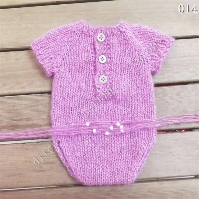 Newborn Photography Accessories Hand Knitted Newborn Headband and Panties Skirt