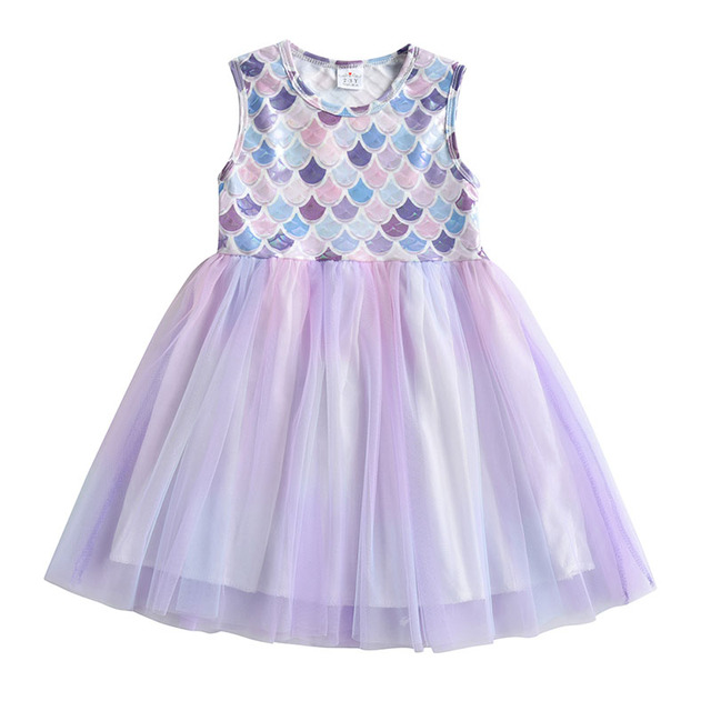 DXTON-Girls Summer Dresses Princess Kids Clothes Flying Sleeve Unicorn Dress 2021