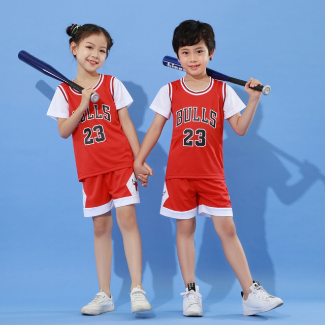 Baby boy basketball uniform outdoor sportswear 3-12 years old girls youth short suit summer children designer clothes set