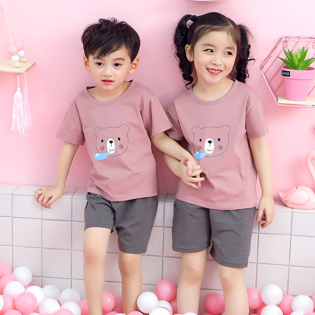 Boys and Girls Children Sleepwear Kids Nightwear Boys Sets for Homewear Teen Pajamas Sets Pajamas for Adults Summer Clothes