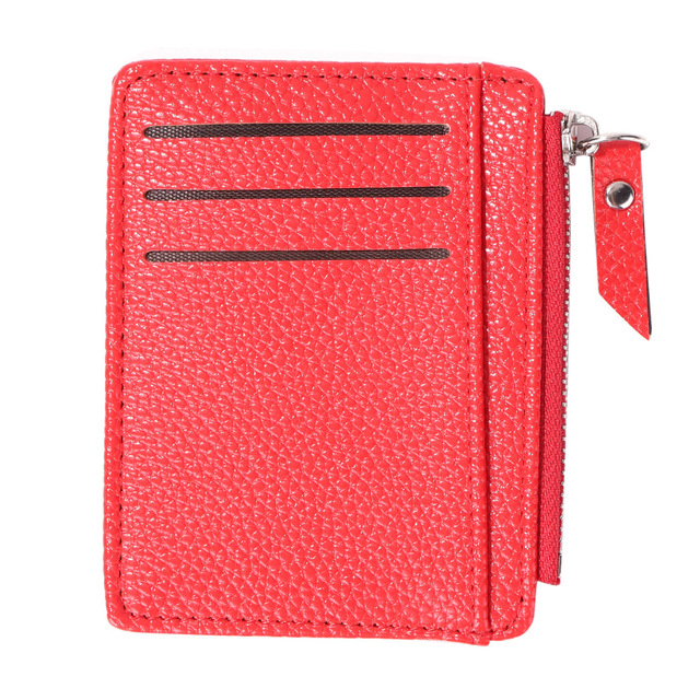 Fashion Women Solid Color Credit Card ID Card Multiple Slot Card Holder Ladies Casual PU Leather Small Coin Purse Pocket Wallet