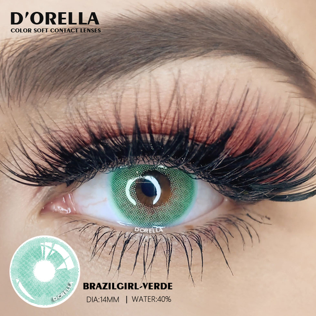 D'ORELLA 1 Pair (2pcs) Natural Color Lenses Eyes Annual Color Contact Lenses For Eyes Beauty Contact Lenses Eye Cosmetic Colored Lenses