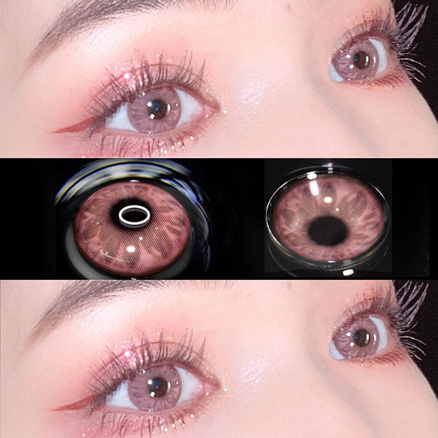 Eye Color Contact Lenses 2pcs Natural Colored Lenses Blue Pink Cosmetic Contact Lenses Yearly Eye Contact Lenses