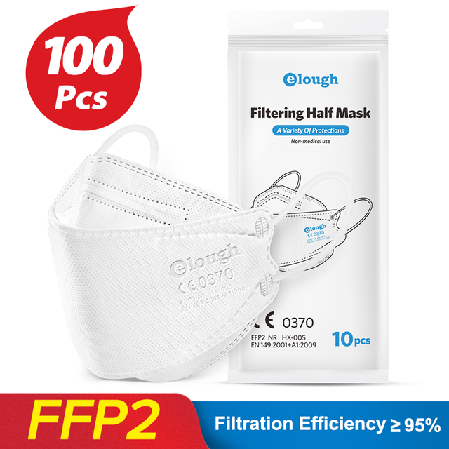 Elough KN95 face mask, fpp2fan CE approved ffp2 Mascarilla face mask ffp2reuse zable Kn95, fish protection masks ffpp2 FFP 2