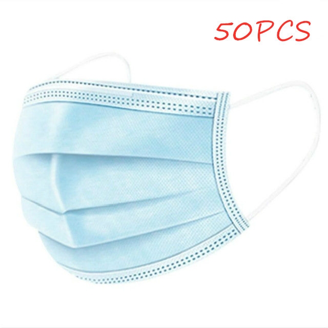 50pcs Cartoon Kids Disposable Protective Mask 3 Layer Non-woven Baby Filter Hygiene Thicken Children Face Mouth Mask In Stock