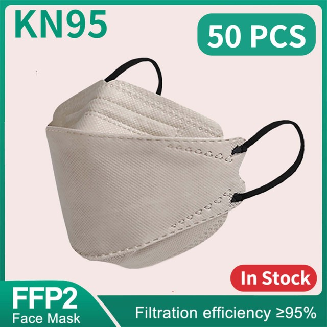 Morandi Kn95 Fish Mask 10-200pcs FP2 Approved Sanitary Dust & Sanitary Safety 4 Strips Adult Mask kf94mascarillas FPP2