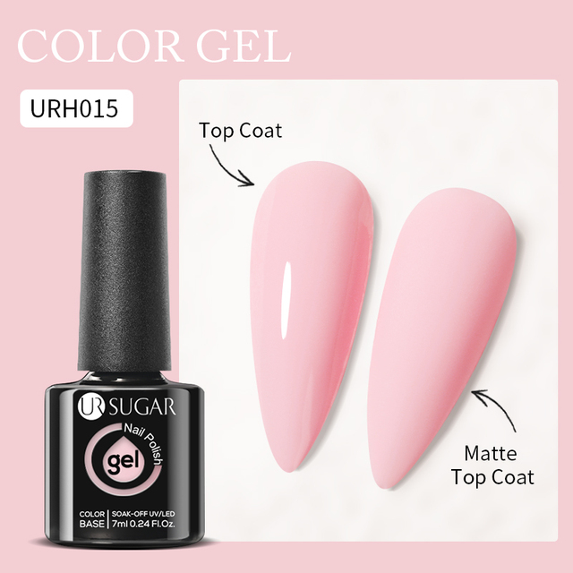 UR SUGAR 7ml Nude Pink Color Gel Nail Polish Glass Bottle Spring Summer UV LED Gel Varnish Manicure Semi Permanent Nail Art