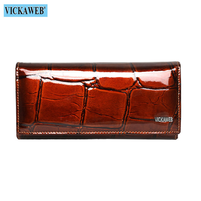 Genuine Leather Long Wallet With Magnetic Closure For Women Free Gift Fashion Wallet