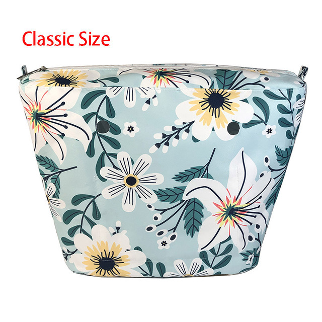 Floral trim waterproof inner insert, classic small inner pocket, handbags accessory