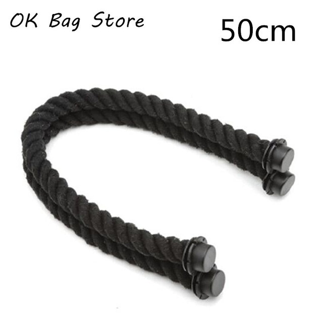 45cm/50cm/65cm/75cm cotton and hemp rope bag handles for obag bag handles accessories use