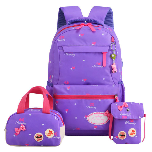 3pcs/set Printing School Bags Backpacks Schoolbag Fashion Kids Lovely Backpack for Children School Bag for Girls School Bag Student Mochila