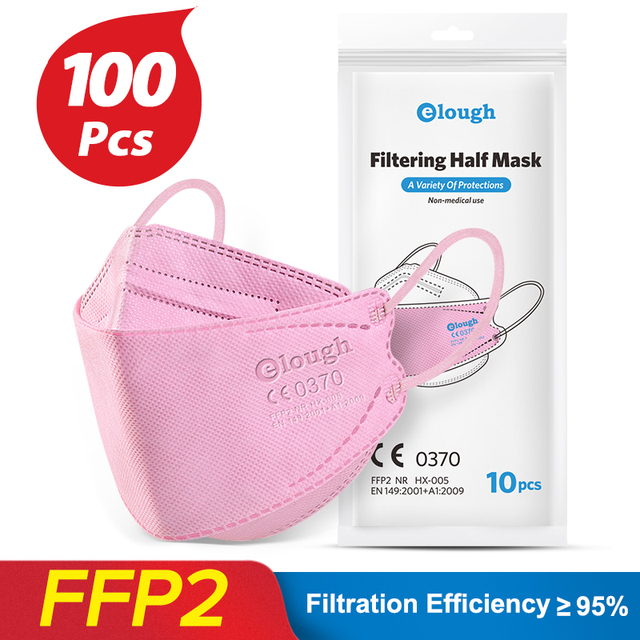 Elough FFP2 Mascarillas Colores Masks 4 Ply Fish Protection ffp2mascarillas Adult Masks FP2 FFP3 FFP 2 Certified Masks