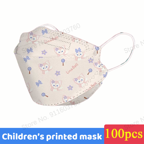 Disney Children KN95 Face Mask Anime Mickey Cartoon Cute 4-layers Breathable for 4-12 Years FFP2 Mouth Mascarillas 10pcs/bag