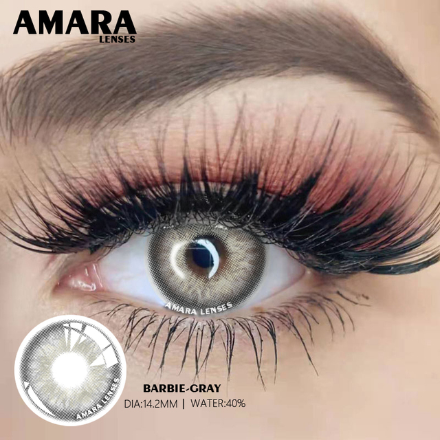 Amara 1 Pair Natural Colored Contact Lenses For Eyes KING Colored Cosmetics Colored Eye Contact Lenses