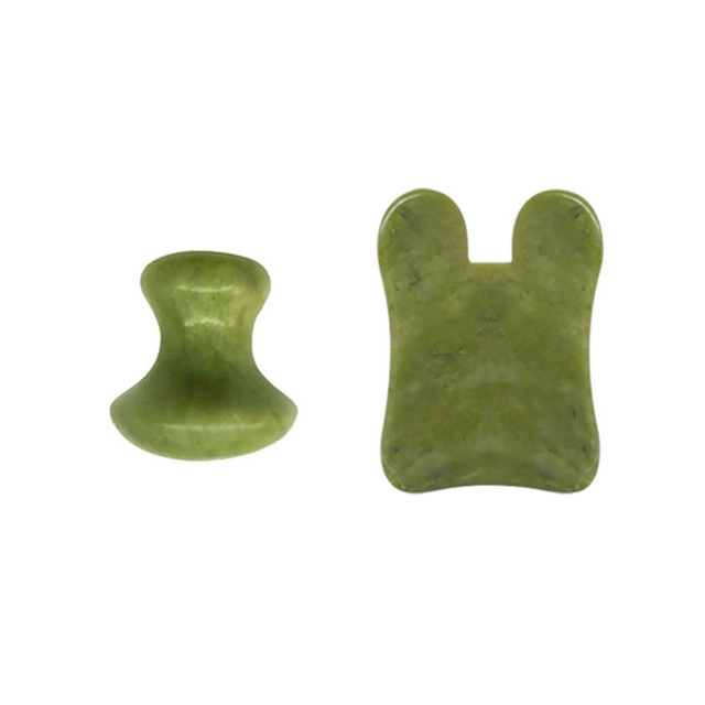 Natural Jade Gouache Stone Scraper Facial Massager Gua Sha Massager for Face Body Massage Set Anti-wrinkle Beauty Relax Tool