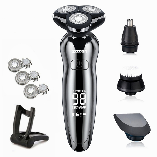 Electric Razor Electric Shaver Rechargeable Shaver For Men Beard Shaving Wet Dry Dual Use Water Proof Fast Shipping