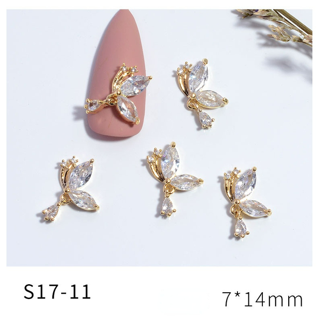 Net Red New Nail Art Jewelry Zircon Star Moon Love Pearl Rabbit Butterfly Chain Nail Decoration Nail Accessories