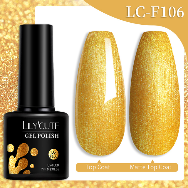 LILYCUTE 7ml Glitter Gel Nail Polish Laser Sequins Soak Off UV Gel Semi Permanent Colored Nails Gel Polish DIY Nail Art Esmalte