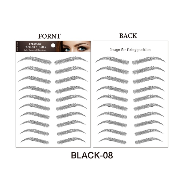 O.TW O.O 3D Simulation Eyebrow Stickers Waterproof Like Eyebrow Hair Makeup Easy to Wear Long Lasting Natural Eyebrows Tattoo Sticker