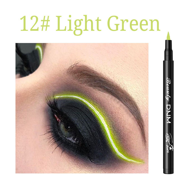 12 Colors Matte Eyeliner Waterproof Liquid Eyeliner Pen Black Blue Colored Eyeliner Long Lasting Eyeliner Pigments