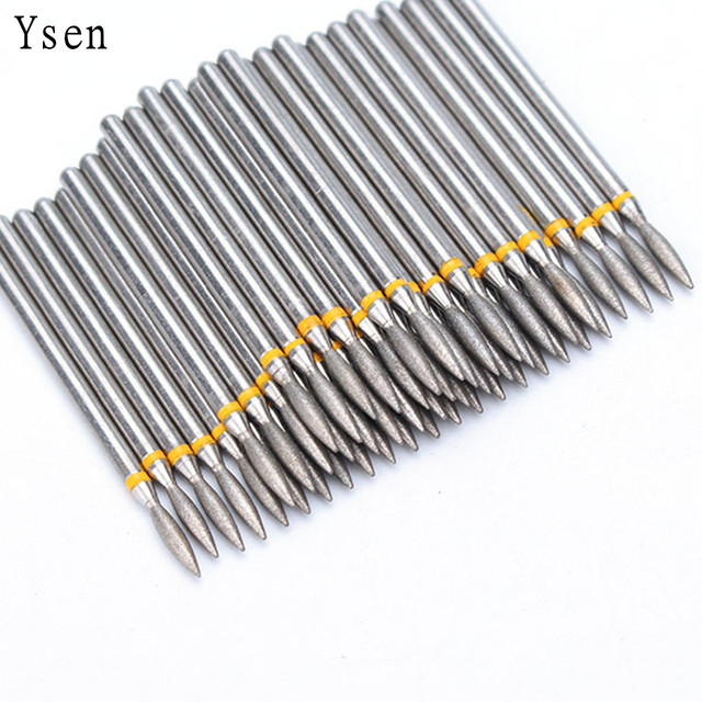 50pcs/set Nail Drill Bit Set Cutter Dental Diamond Grinding Polish Burs Dental Lab Polisher 2.35mm Shank Nail Tools