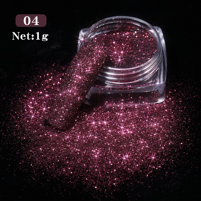 Born Pretty Reflective Glitter Powder Bright Light Shining Nail Chrome Pigment Dust Powder Nail Decoration for Gel Polish