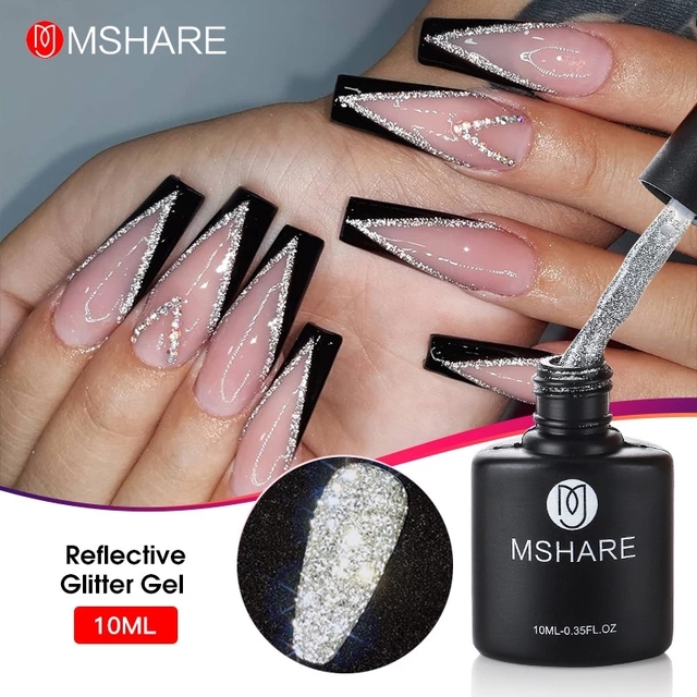 Mshare Easy UV Peel Off Base Coat Gel Long Wear Manicure Nail Polish Nail Art No Wipe Top Coat Lacquer Enamel Semi Permanent