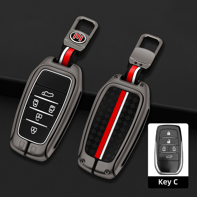 Car Key Case Cover Shell Bag For Toyota 86 Camry Corolla Crown Highlander Rav4 Alphard Villanza Yaris Sienna Prado Harrier